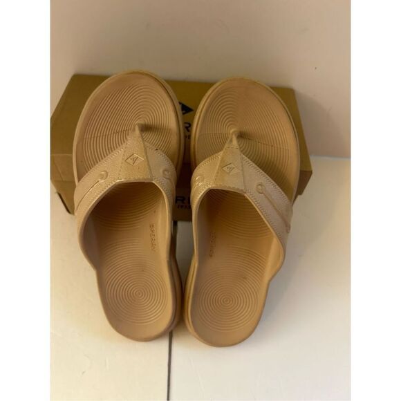Sperry Windward foam flip flops sandals beige women’s 10 - Picture 2 of 3